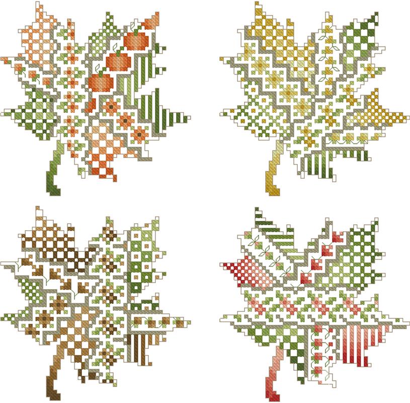 Crazy Maple Leaves Ornaments